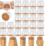 36 Pcs Medium Silicone Chair Leg Floor Protectors Transparent Table Feet Caps. Fixed Price $17.10.