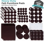 Gossip Premium Furniture Felt Pads - 240 Pcs Set, Brown. Fixed Price $16.95.