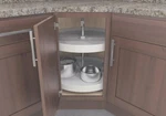 32-INCH Full-round Independently Rotating 2-SHELF Polymer Lazy Susan Kit. Fixed Price $90.00.