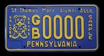 Pennsylvania Golden Bears License Plate " Gb 0000 St Thomas More Alumni Assn. Fixed Price $39.99.