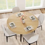 47" Round Kitchen Dining Table For - Sturdy Metal Frame, Natural Oak Finish. Fixed Price $199.99.