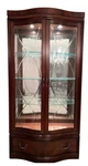 Thomasville Mahogany Bogart Serpentine Curio Cabinet Hutch Shelf Breakfront. Fixed Price $1799.10.