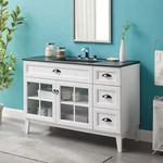 Modway Isle 48" Bathroom Vanity With Sink White Black. Fixed Price $592.82.