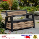 Keter 60 Gallon Resin Deck Box Storage Bench Patio Outdoor Lockable Seat New. Fixed Price $254.15.