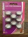 Magic Sliders 8 Pk 1-1/4" 32 Mm Carpet Based Nail-on Glides For Straight Legs. Fixed Price $6.00.