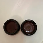 Ceramic Furniture Glides Caster Cups Brown Glossy Solid Round Pair. Fixed Price $20.00.