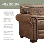 American Furniture Classics Wild Horses 88" Microfiber Sleeper Sofa In Brown. Fixed Price $1745.31.