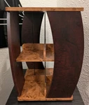Vtg Atlantic Wood Media Cd/dvd/vhs Movie Video Game Rack Organizer Shelf Storage. Fixed Price $125.00.