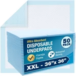 Dmi Extra Large 36"X36" Incontinence Bed Pads 50PK Absorbent Furniture Protect. Fixed Price $74.70.