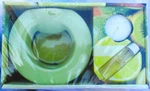 Ceramic Oil Wax Warmer Tea Light Porcelain 4 Kiwi Lime Nos. Fixed Price $9.99.