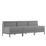 Flash Hercules Imagination 3PC Gy Leathersoft Waiting Room Set/reception Bench. Fixed Price $1719.99.
