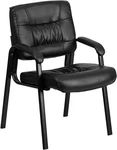 Executive Chair Leathersoft Tufted Padded Armrests Black BT-1404-GG Flash Haeger. Fixed Price $179.99.