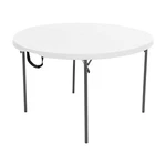 Lifetime 48" Round Fold-in-half Table White Granite Top Indoor Outdoor 280064. Fixed Price $138.99.