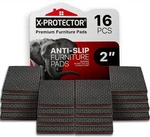 X-protector Non Slip Furniture Pads 16 Premium Square 2", Black / Brown. Fixed Price $14.28.