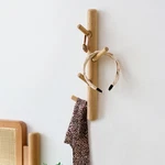 Vertical Coat Rack Wall Mounted Height 16 Inches Oak Wood 4 Hooks Hat Tree. Fixed Price $37.88.