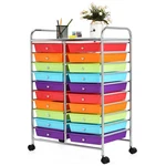 Costway 20 Drawers Rolling Cart Storage Scrapbook Paper Studio Office Multicolor. Fixed Price $79.99.