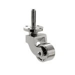 1" Brass Caster Roller Nickel Finish Chair Furniture - Stem. Fixed Price $21.97.