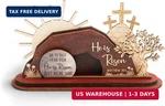 Risen Easter Decor - Wooden Resurrection Scene With Empty Tomb, Cross & Fi. Fixed Price $16.86.