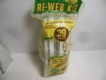 Vintage Nos Wellington Re-web Kit 39 Ft White Silver Black Stripes Lawn Chair. Fixed Price $14.75.