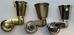 1" Solid Brass Cup Caster Polished Nickel Wheel Chair Tea Cart Table Antique New. Fixed Price $24.11.