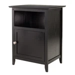 Winsome Wood End Table Night Stand With Door Shelf. Black Color Finish.. Fixed Price $80.00.