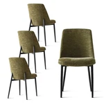 4 Pack New Modern Dining Chairs Upholstered Accent With Metal Legs. Fixed Price $287.52.