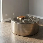 Aviator Aluminum Riveted Round Coffee Table Industrial Aircraft Style Gift. Fixed Price $499.00.