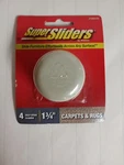 Waxman 4-PACK 1-3/4 In Round Adhesive Backed Plastic Carpet Super Slider. Fixed Price $9.00.