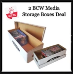 X2 Bcw Quality Media Storage Stackable Boxes 30 Dvd/video Games/xbox/manga Deal. Fixed Price $40.60.