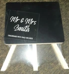 Chalkboard Easel Stand With Included Size Is 5.5 X4.5 Home Decor. Fixed Price $9.99.