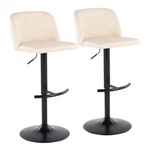 Lumisource Bar Stool, Set Of 2, Black/cream BS-TORIANOPU-RT2BKCR2. Fixed Price $290.00.