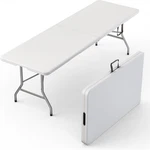 8FT Heavy Duty Foldable Table With Handle - Perfect For Events & Outdoor Use. Fixed Price $141.99.
