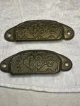Reproduction Lot Of 2 Apothecary Drawer /cabinet Pulls Ornate Renovators Supply. Fixed Price $20.00.