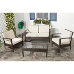 Safavieh Outdoor Collection Piscataway 4-PIECE Set Brown/beige. Fixed Price $790.04.