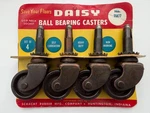 Vintage Daisy Ball Bearing Casters Heavy Duty Wheels Grip Neck Socket 7/16 Nos. Fixed Price $39.99.