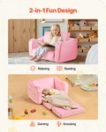 Vevor 2-IN-1 Kids Sofa, Foldable Toddler Soft Couch With Armrests, Made 28D. Fixed Price $46.23.