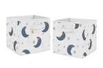 Sweet Jojo Designs Moon And Star Foldable Fabric Storage Cube Bins Boxes Orga.... Fixed Price $60.04.
