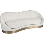 Meridian Furniture Shelly Cream Velvet Sofa. Fixed Price $1758.54.