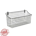 Spectrum Wire Wall Basket Organizer Industrial Gray Kitchen Pantry. Fixed Price $27.99.