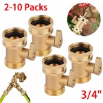 2-10PCS 3/4'' Brass Garden Hose Shut Off Valve Water Pipe Faucet Connector Handy. Fixed Price $10.69.