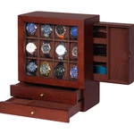 Large Watch Box For Men 12-SLOT Display Case With Side Drawers Su.... Fixed Price $86.39.