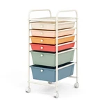 Costway 6 Drawer Rolling Storage Cart Scrapbook Paper Office Organizer Macaron. Fixed Price $49.99.