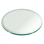 Clear 1/2" Inch Thick Round Tempered Glass Table Top With Beveled Polished Edge. Fixed Price $63.35.