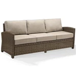 Crosley Furniture Bradenton Outdoor Fabric Patio Sofa In Brown/sand. Fixed Price $800.03.