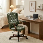 350LBS Executive Office Home Desk Leather Chairs With Rubber Wheels. Fixed Price $126.39.