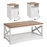 Vevor 3 Piece Farmhouse Coffee Table Set 40 With 2 End For Living Room. Fixed Price $189.99.