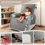 Sparaiz Recliner Chair Cover 28" Waterproof Non-slip New Gray Pocket. Fixed Price $43.34.