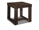 Signature Design By Ashley Watson End Table Dark Brown Wood 24" Square New Ob. Fixed Price $75.00.
