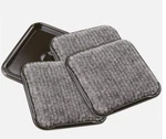 Lot Of 5 Waxman 4 Pieces 2-1/2" Square Carpet Caster Cups Protect Hard Floors. Fixed Price $6.79.