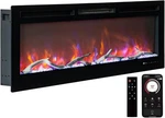 50" Smart Wall-mount Electric Fireplace Wifi Alexa 12 Flame 1500W Heater Black. Fixed Price $281.99.